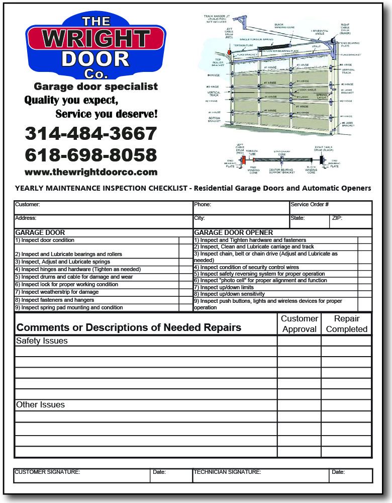 maintenance form